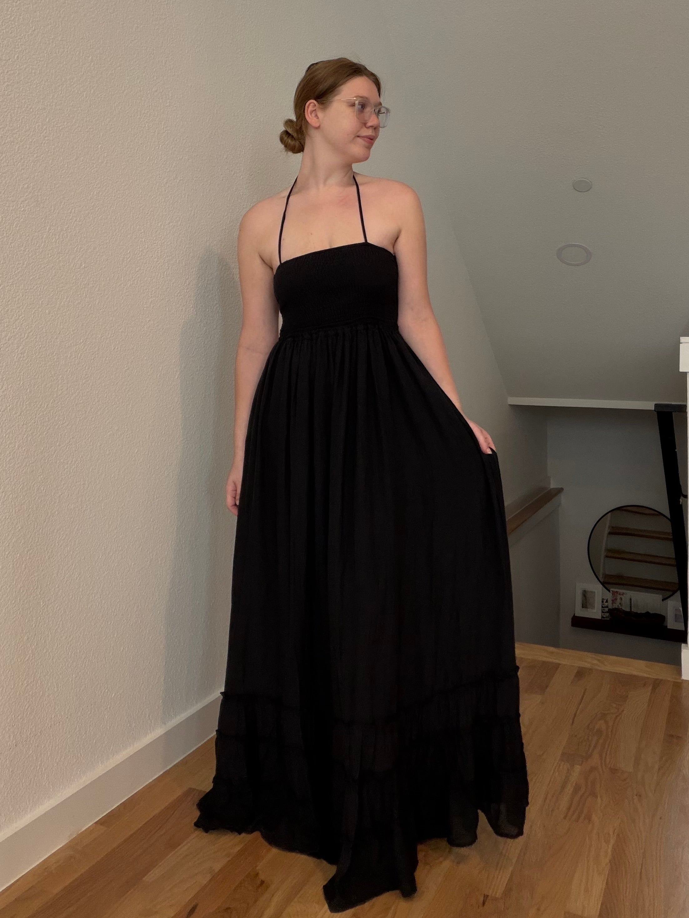 Smocked Halter Maxi Dress