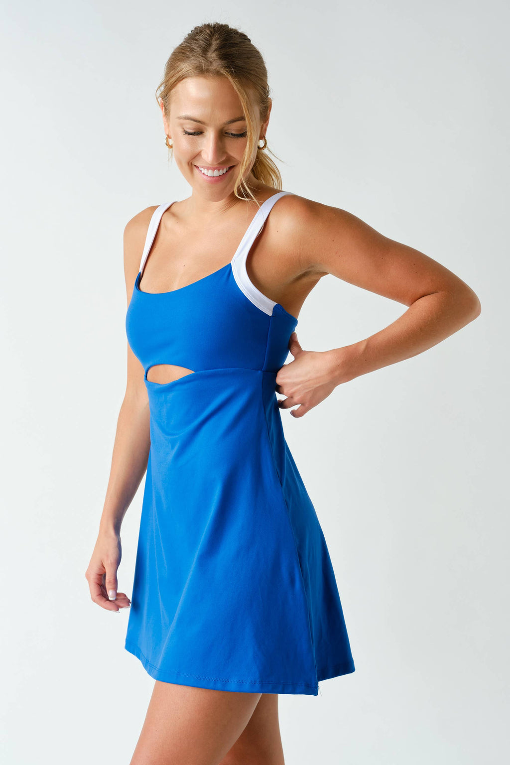 Indigo Sculpted Cutout Exercise Dress